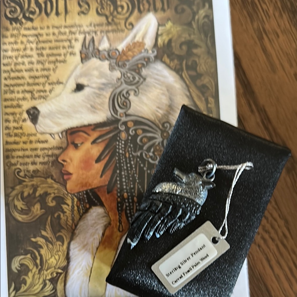 Silver Wolf Pendant Necklace